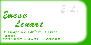 emese lenart business card